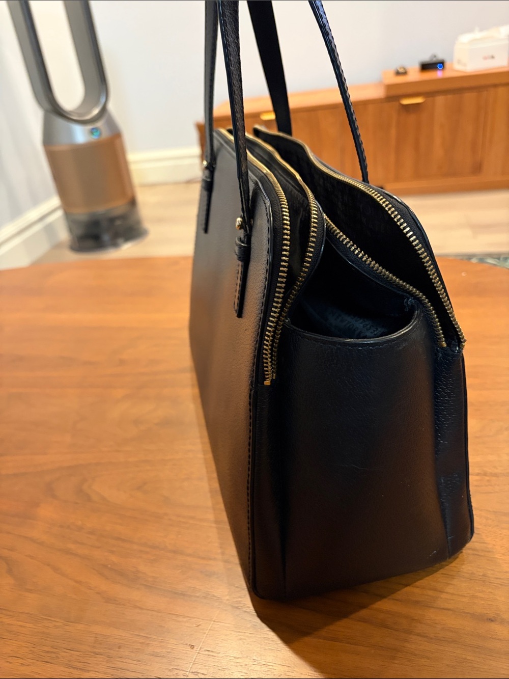 Kate Spade Pebbled Leather Black Grand Street Lydia Large Shoulder Bag - Picture 2 of 7